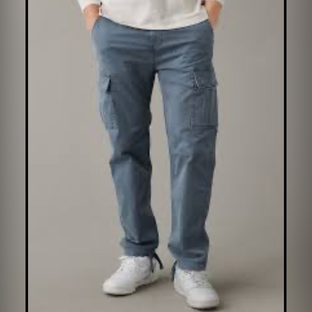American Eagle Flex Slim Lived-In Cargo Pants Blue Men’s Size 40 by 30 Casual